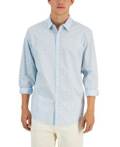 Alfani Men's Ramal Geometric-Print Shirt, Created For Macy's