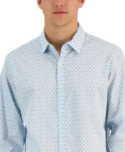 Alfani Men's Ramal Geometric-Print Shirt, Created For Macy's -macys shop 21887832 fpx