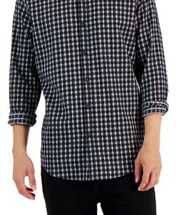 Alfani Men's Check-Print Shirt, Created For Macy's -macys shop 21887982 fpx