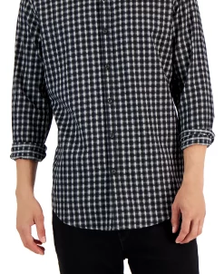 Alfani Men's Check-Print Shirt, Created For Macy's -macys shop 21887982 fpx