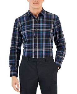 Alfani Men's Feliz Plaid Shirt, Created For Macy's -macys shop 21888254 fpx
