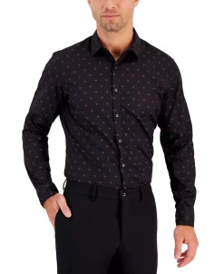 Alfani Men's Crown Medallion Shirt, Created For Macy's -macys shop 21888274 fpx
