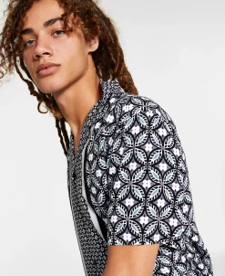INC International Concepts .N.C. International Concepts® Men's Regular-Fit Geo-Print Camp Shirt, Created For Macy's 5 INC International Concepts .N.C. International Concepts® Men's Regular-Fit Geo-Print Camp Shirt, Created For Macy's -macys shop 21898791 fpx