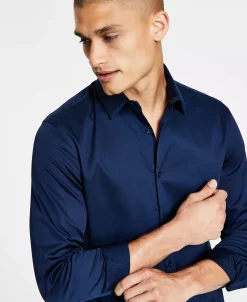 INC International Concepts Men's Slim Fit Dress Shirt, Created For Macy's -macys shop 21898832 fpx