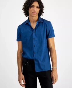 INC International Concepts .N.C. International Concepts® Men's Regular-Fit Pindot Shirt, Created For Macy's -macys shop 21898872 fpx