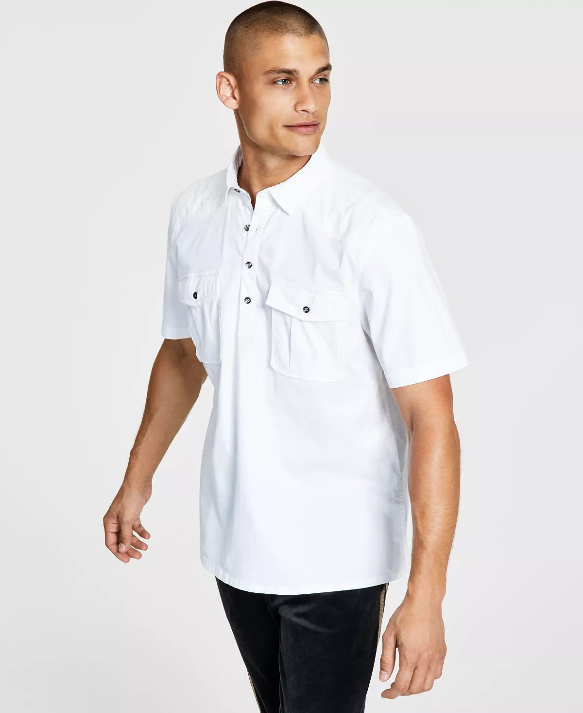 .N.C. International Concepts® Men's Regular-Fit Popover Western Shirt, Created For Macy's INC International Concepts .N.C. International Concepts® Men's Regular-Fit Popover Western Shirt, Created For Macy's -macys shop