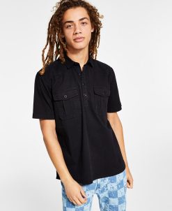 INC International Concepts .N.C. International Concepts® Men's Regular-Fit Popover Western Shirt, Created For Macy's