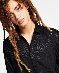INC International Concepts .N.C. International Concepts® Men's Regular-Fit Leopard Shirt, Created For Macy's -macys shop 21898957 fpx