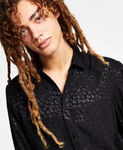 INC International Concepts .N.C. International Concepts® Men's Regular-Fit Leopard Shirt, Created For Macy's -macys shop 21898957 fpx