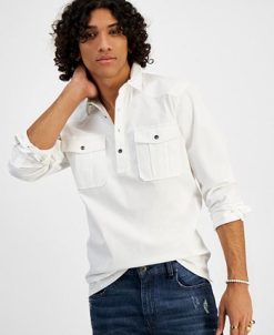 INC International Concepts .N.C. International Concepts® Men's Regular-Fit Popover Western Shirt, Created For Macy's -macys shop 21899059 fpx