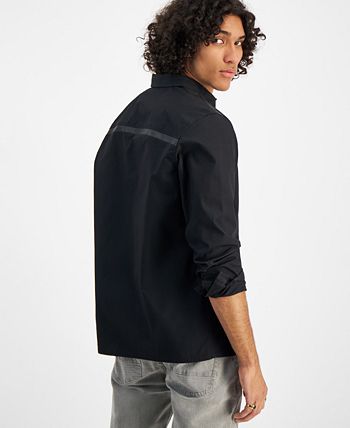 .N.C. International Concepts® Men's Regular-Fit Shirt With Faux-Leather Trim, Created For Macy's INC International Concepts .N.C. International Concepts® Men's Regular-Fit Shirt With Faux-Leather Trim, Created For Macy's -macys shop