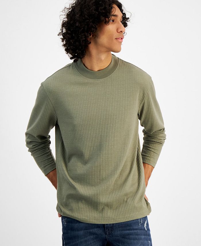 .N.C. International Concepts® Men's Ribbed-Knit Long-Sleeve T-Shirt, Created For Macy's INC International Concepts .N.C. International Concepts® Men's Ribbed-Knit Long-Sleeve T-Shirt, Created For Macy's -macys shop