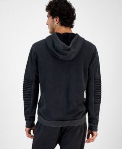 INC International Concepts .N.C. International Concepts® Men's Regular-Fit Moto Hoodie, Created For Macy's -macys shop 21907127 fpx