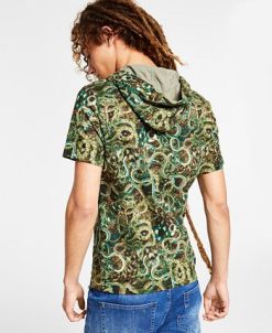 INC International Concepts .N.C. International Concepts® Men's Snake Graphic Hooded T-Shirt, Created For Macy's -macys shop 21907281 fpx