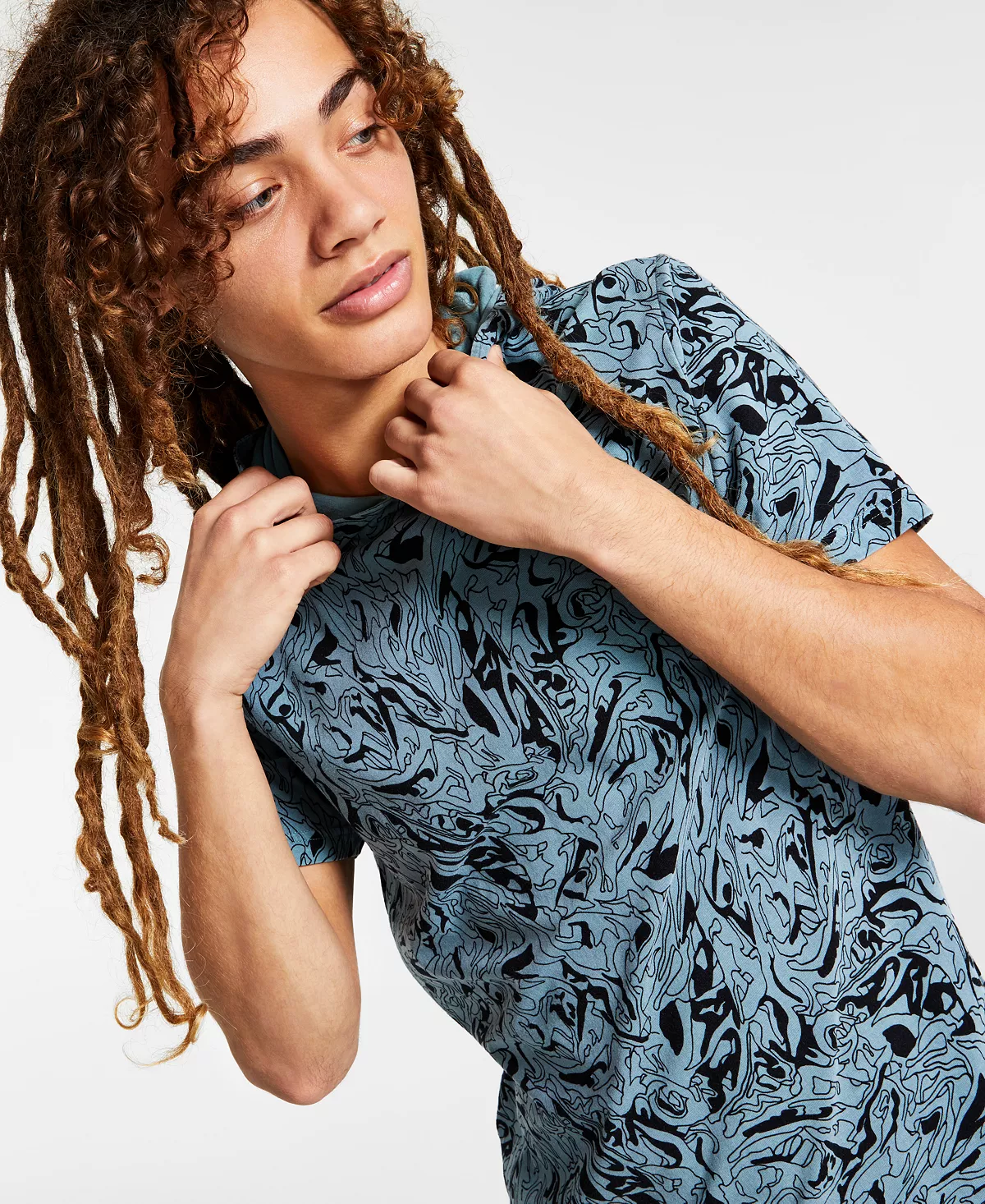 .N.C. International Concepts® Men's Abstract-Print Hooded T-Shirt, Created For Macy's INC International Concepts .N.C. International Concepts® Men's Abstract-Print Hooded T-Shirt, Created For Macy's -macys shop