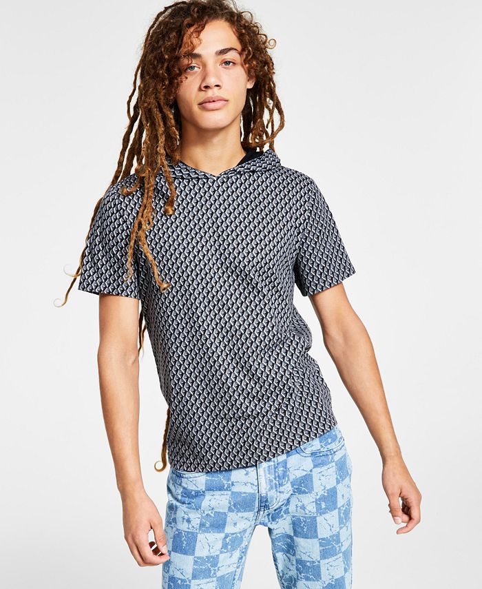 .N.C. International Concepts® Men's Geo-Print Hooded T-Shirt, Created For Macy's INC International Concepts .N.C. International Concepts® Men's Geo-Print Hooded T-Shirt, Created For Macy's -macys shop
