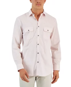 Alfani Men's Regular-Fit Solid Shirt, Created For Macy's 14 Alfani Men's Regular-Fit Solid Shirt, Created For Macy's -macys shop 21909263 fpx