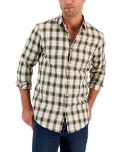 Alfani Men's Droa Plaid Shirt, Created For Macy's