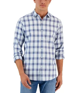 Alfani Men's Droa Plaid Shirt, Created For Macy's -macys shop 21909340 fpx