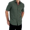 Alfani Men's Short-Sleeve Solid Textured Shirt, Created For Macy's -macys shop 21909368 fpx