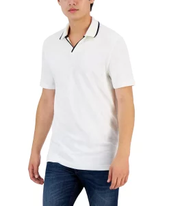 Alfani Men's Johnny Collar Polo, Created For Macy's -macys shop 21913468 fpx