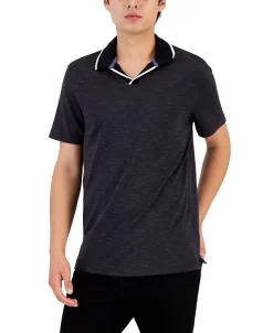 Alfani Men's Johnny Collar Polo, Created For Macy's -macys shop 21913469 fpx