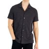 Alfani Men's Slub Pique Textured Short-Sleeve Camp Collar Shirt, Created For Macy's -macys shop 21913532 fpx
