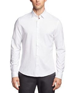 Michael Kors N's Fine Gauge Knit Slim Fit Dress Shirt