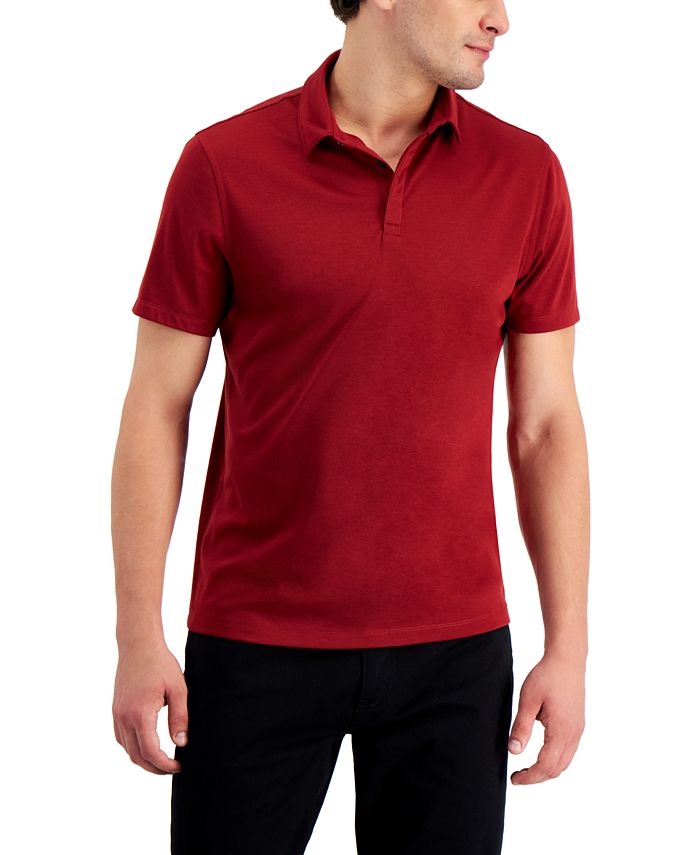 Men's AlfaTech Stretch Solid Polo Shirt, Created For Macy's Alfani Men's AlfaTech Stretch Solid Polo Shirt, Created For Macy's -macys shop