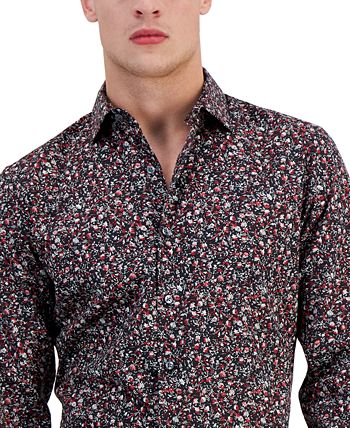 Men's Slim-Fit Machia Floral-Print Dress Shirt, Created For Macy's Bar III Men's Slim-Fit Machia Floral-Print Dress Shirt, Created For Macy's -macys shop