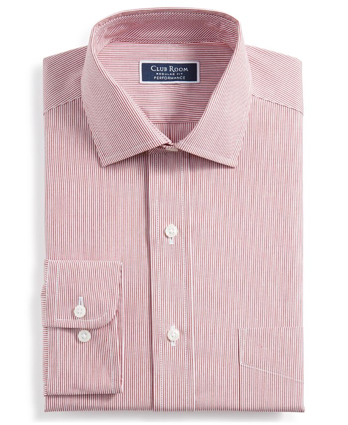 Men's Regular Fit Cotton Stripe Dress Shirt, Created For Macy's Club Room Men's Regular Fit Cotton Stripe Dress Shirt, Created For Macy's -macys shop