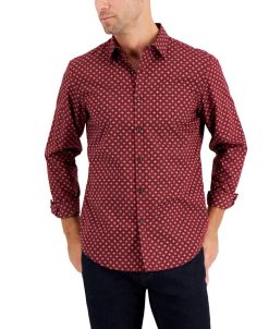 Alfani Men's Utopia Medallion-Print Shirt, Created For Macy's