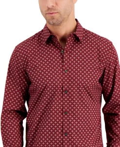 Alfani Men's Utopia Medallion-Print Shirt, Created For Macy's -macys shop 22074265 fpx