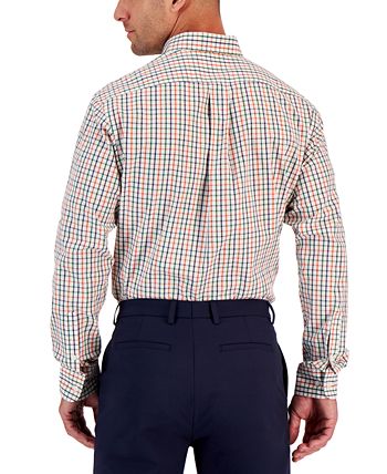 Men's Regular Fit Mulo Plaid Cotton Dress Shirt, Created For Macy's Club Room Men's Regular Fit Mulo Plaid Cotton Dress Shirt, Created For Macy's -macys shop