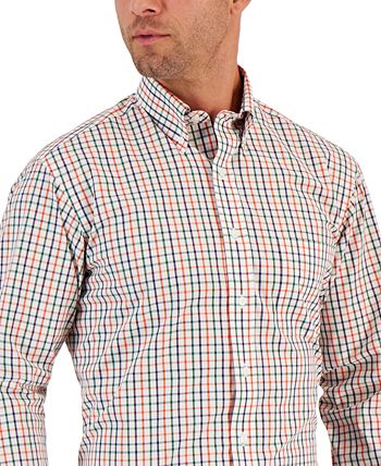 Men's Regular Fit Mulo Plaid Cotton Dress Shirt, Created For Macy's Club Room Men's Regular Fit Mulo Plaid Cotton Dress Shirt, Created For Macy's -macys shop
