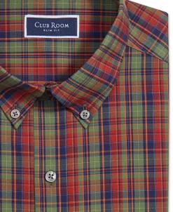 Club Room Men's Slim Fit 4-Way Stretch Plaid Dress Shirt, Created For Macy's 7 Club Room Men's Slim Fit 4-Way Stretch Plaid Dress Shirt, Created For Macy's -macys shop 22157511 fpx