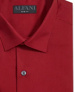 Alfani Men's Slim Fit Stripe Dress Shirt, Created For Macy's -macys shop 22157555 fpx