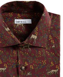 Bar III Men's Slim-Fit Performance Stretch Forest-Print Dress Shirt, Created For Macy's -macys shop 22175815 fpx