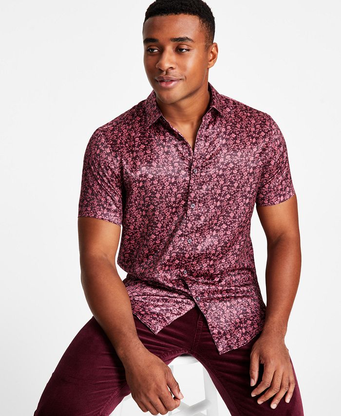 Men's James Regular-Fit Floral Ditsy-Print Shirt, Created For Macy's INC International Concepts Men's James Regular-Fit Floral Ditsy-Print Shirt, Created For Macy's -macys shop