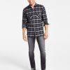 INC International Concepts Men's Nume Classic-Fit Plaid Button-Down Shirt, Created For Macy's