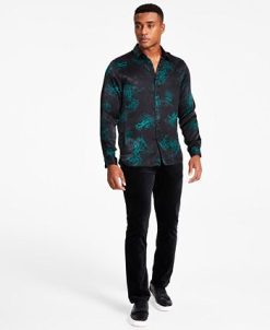 INC International Concepts Men's Harold Regular-Fit Abstract-Print Shirt, Created For Macy's -macys shop 22225728 fpx