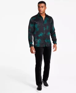 INC International Concepts Men's Harold Regular-Fit Abstract-Print Shirt, Created For Macy's -macys shop 22225728 fpx