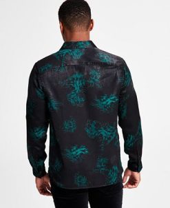 INC International Concepts Men's Harold Regular-Fit Abstract-Print Shirt, Created For Macy's -macys shop 22225729 fpx