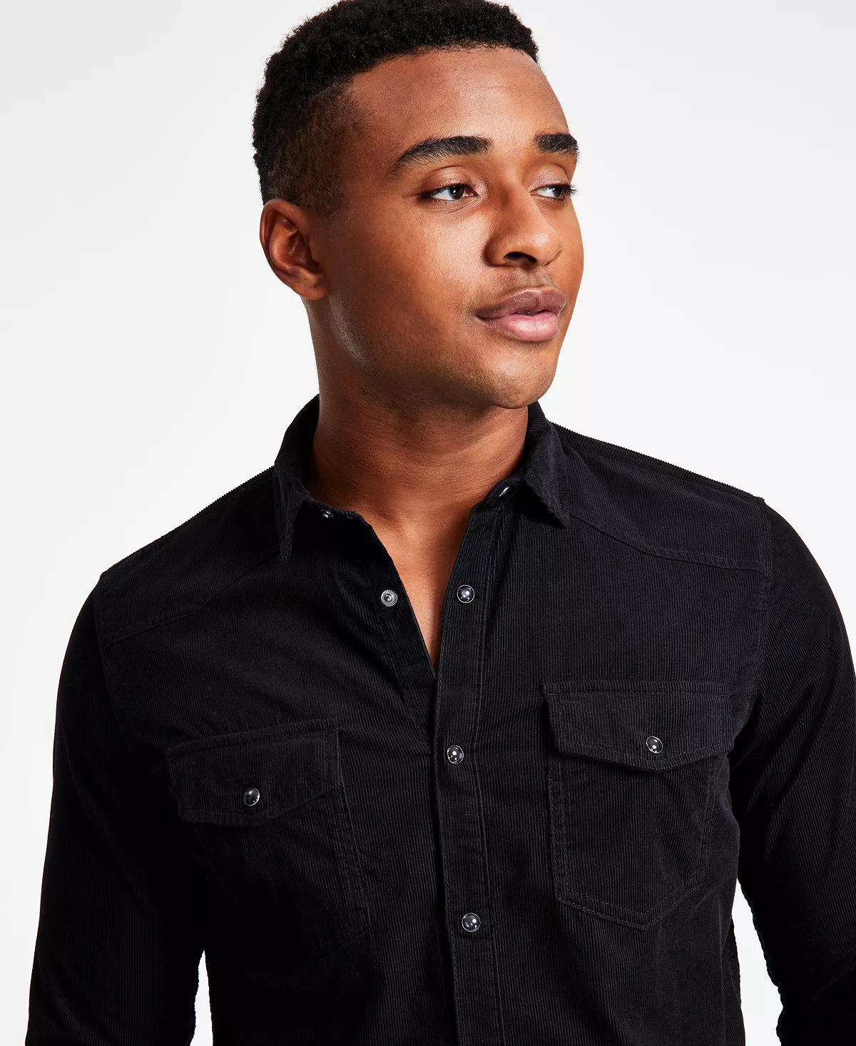 Men's Jonny Regular-Fit Corduroy Western Shirt, Created For Macy's INC International Concepts Men's Jonny Regular-Fit Corduroy Western Shirt, Created For Macy's -macys shop