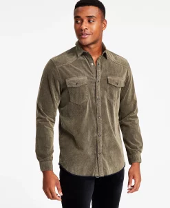 INC International Concepts Men's Jonny Regular-Fit Corduroy Western Shirt, Created For Macy's 5 INC International Concepts Men's Jonny Regular-Fit Corduroy Western Shirt, Created For Macy's -macys shop 22225786 fpx