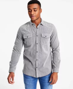 INC International Concepts Men's Jonny Regular-Fit Corduroy Western Shirt, Created For Macy's 4 INC International Concepts Men's Jonny Regular-Fit Corduroy Western Shirt, Created For Macy's -macys shop 22225790 fpx