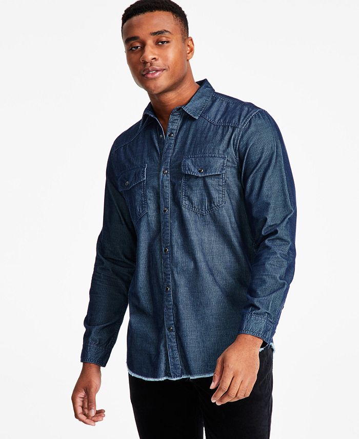 Men's Jonny Regular-Fit Corduroy Western Shirt, Created For Macy's INC International Concepts Men's Jonny Regular-Fit Corduroy Western Shirt, Created For Macy's -macys shop