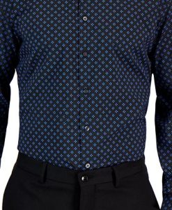 Alfani Men's Regular Fit 2-Way Stretch Stain Resistant Diamond Dot Print Dress Shirt, Created For Macy's 4 Alfani Men's Regular Fit 2-Way Stretch Stain Resistant Diamond Dot Print Dress Shirt, Created For Macy's -macys shop 22241856 fpx