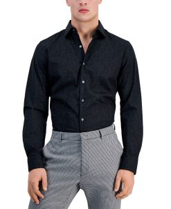 Bar III Men's Slim-Fit Performance Stretch Floral-Print Dress Shirt, Created For Macy's