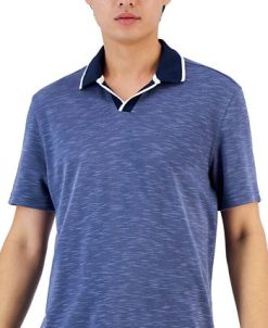 Alfani Men's Johnny Collar Polo, Created For Macy's -macys shop 22289759 fpx